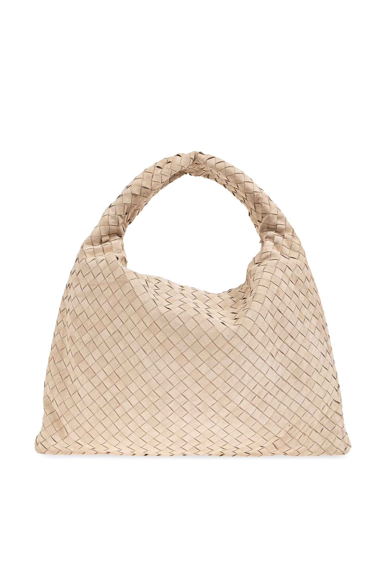 【関税送料込】BOTTEGA VENETA Large Hop Ecru Bottega Veneta Large Hop Intrecciato Suede Hobo Bag | Saks